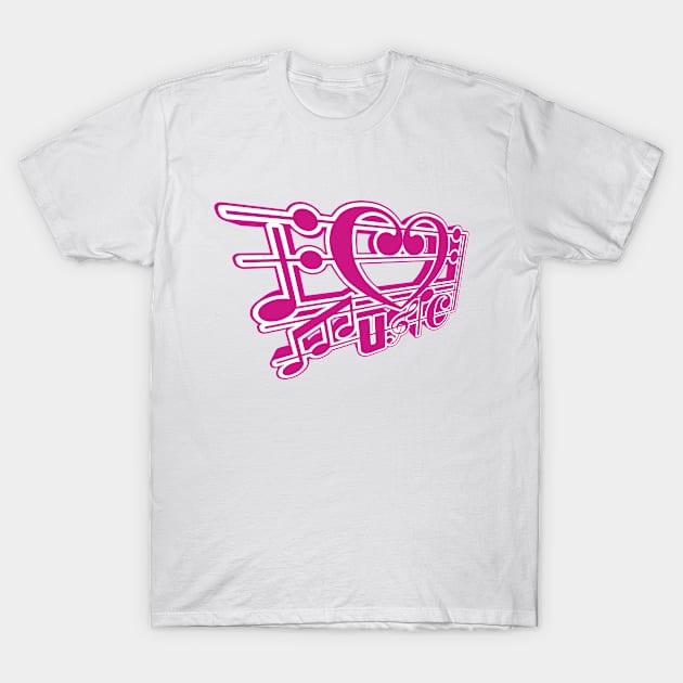 I LOVE MUSIC T-Shirt by auraclover